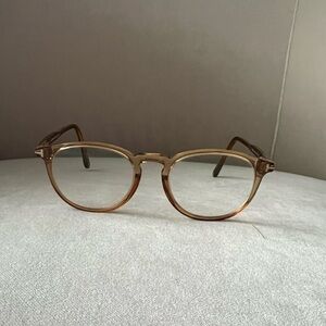 Stylish Brown Round Glasses (Tom Ford)